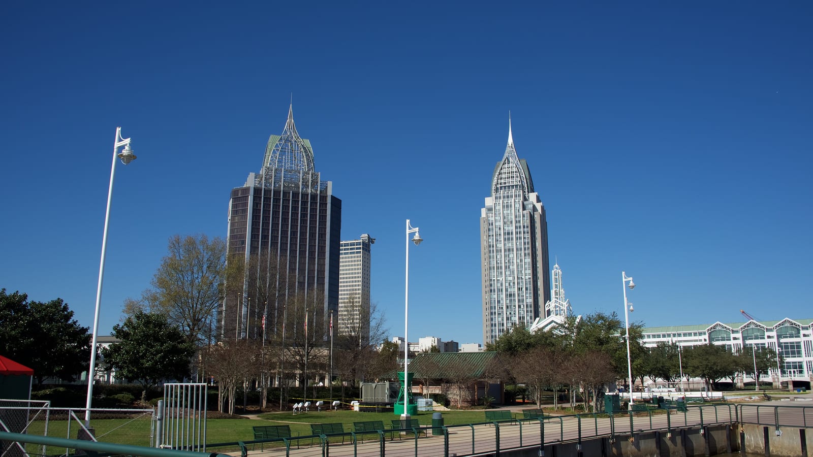Downtown Mobile skyline with the RSA Tower, Alabama