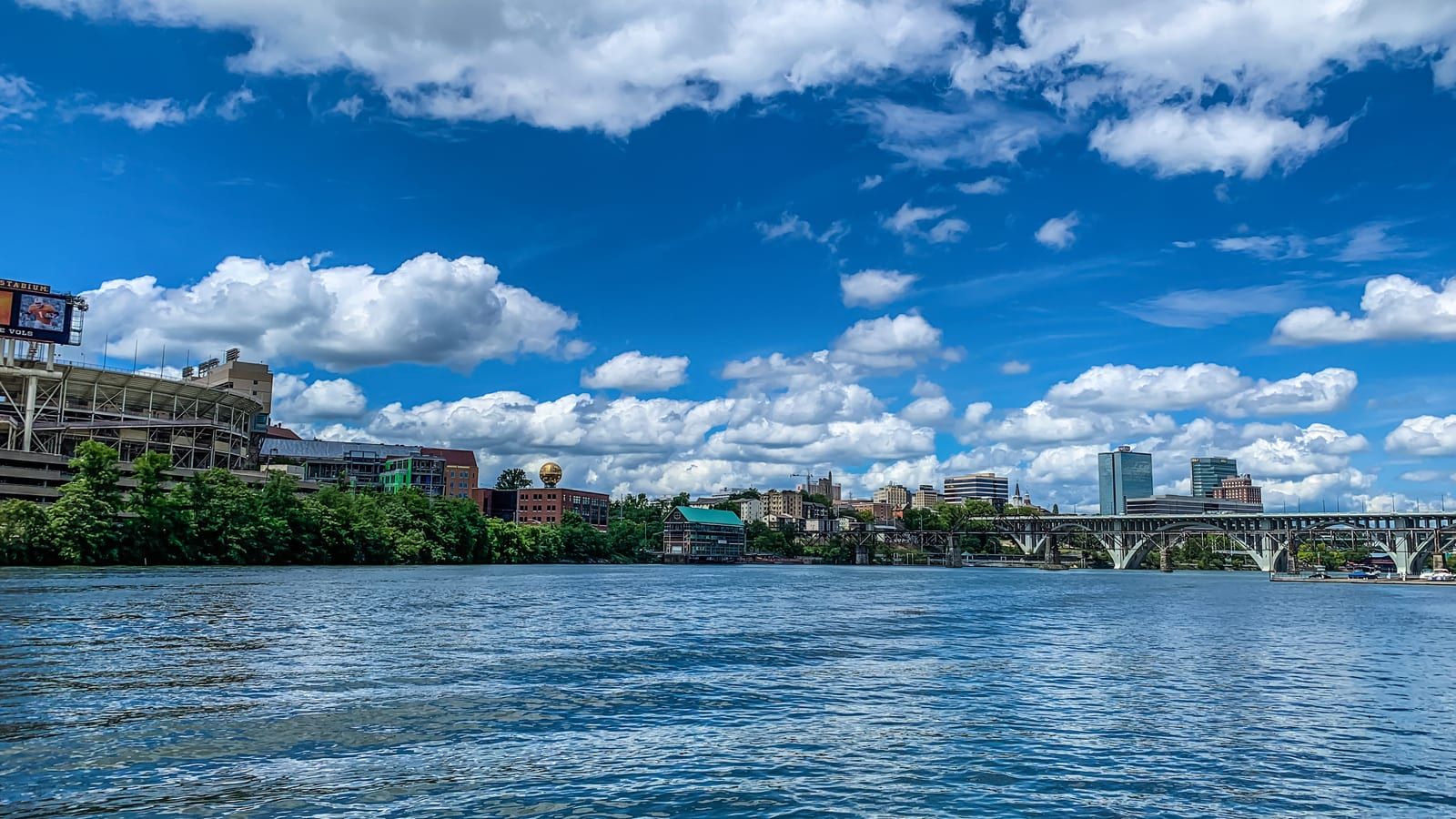 Knoxville skyline across the Tennessee River, Tennessee