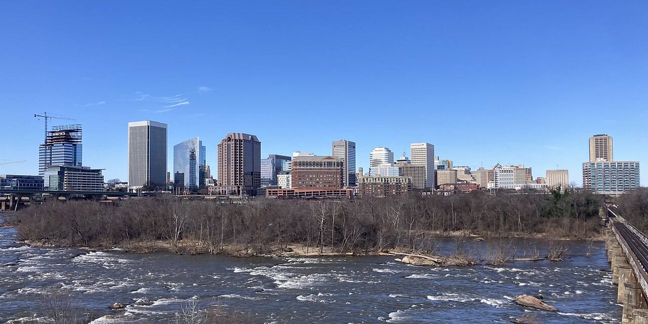 Downtown Richmond, Virginia skyline on the James River