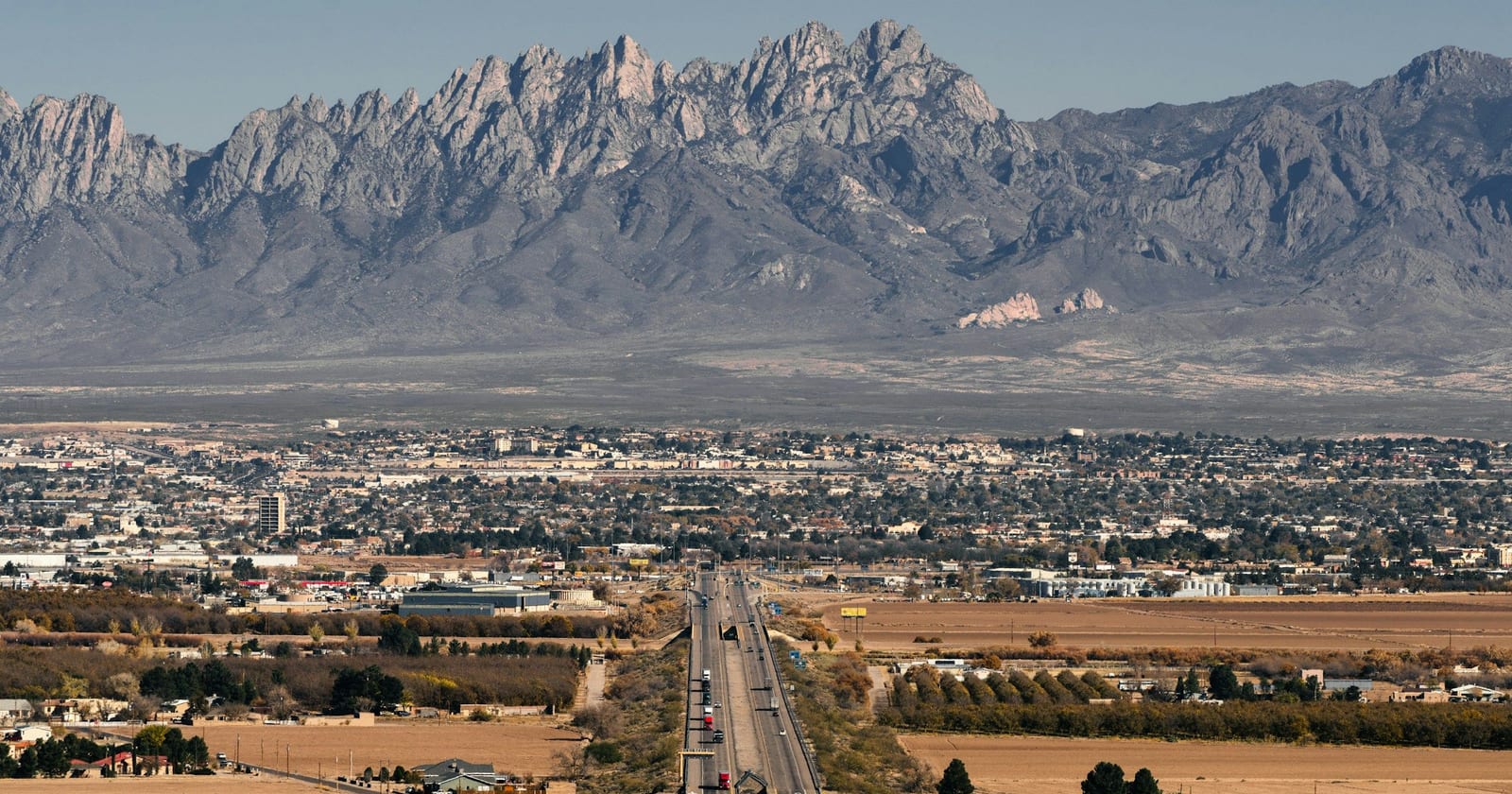 Las Cruces and the Mesilla Valley below the Organ Mountains, New Mexico