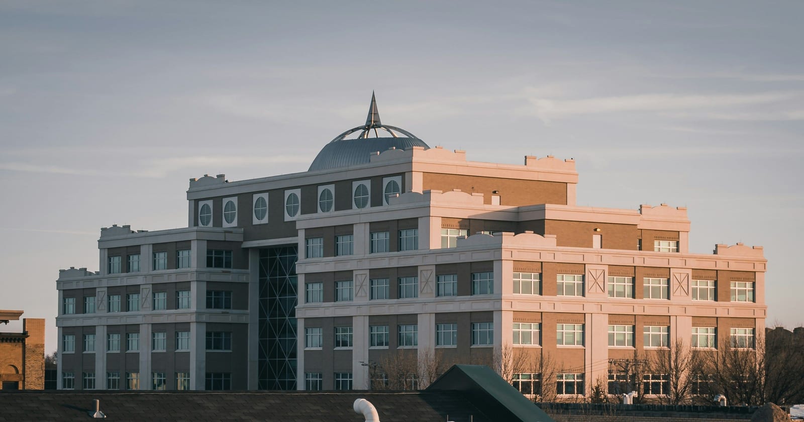 Domed office building in downtown Grand Forks, North Dakota
