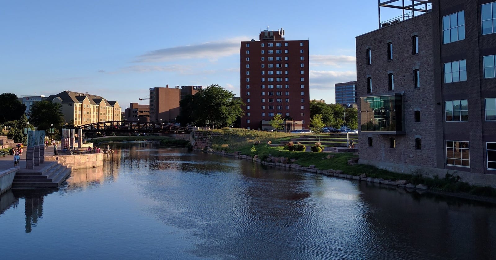 Big Sioux River through downtown Sioux Falls, South Dakota