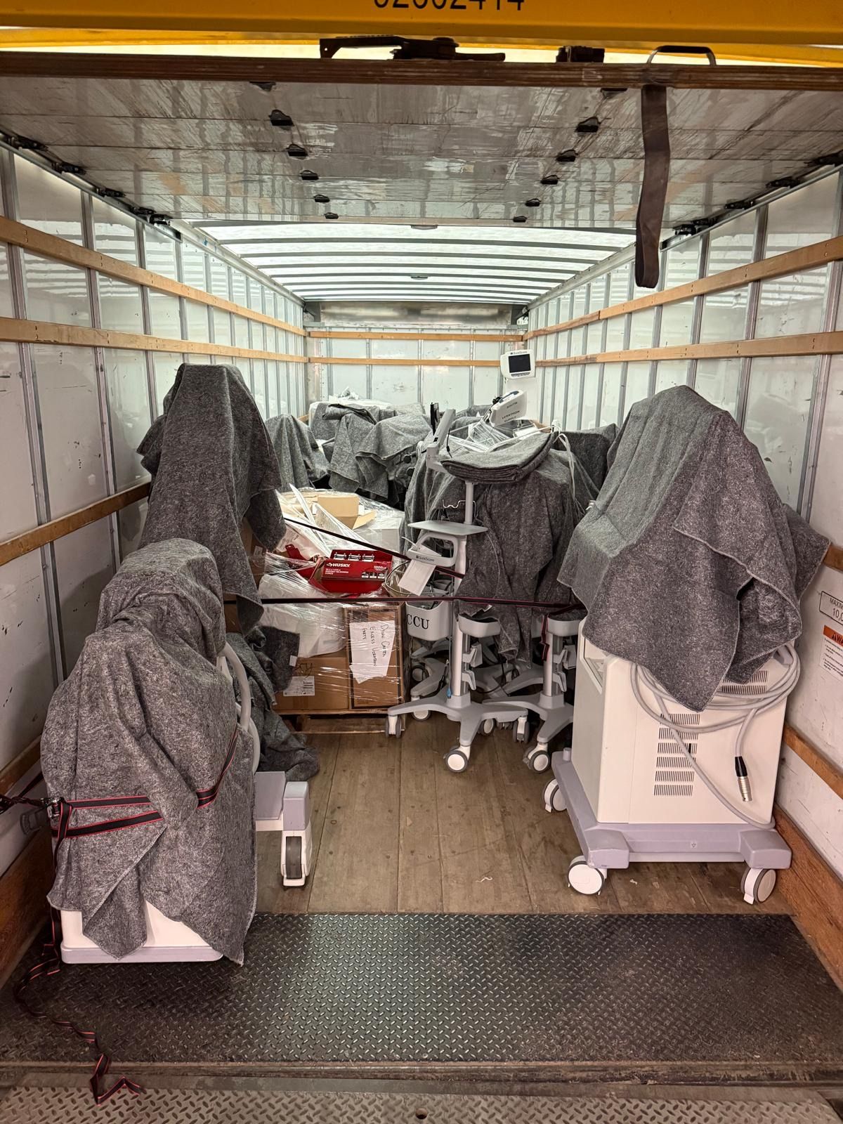 Equipment loaded for certified removal